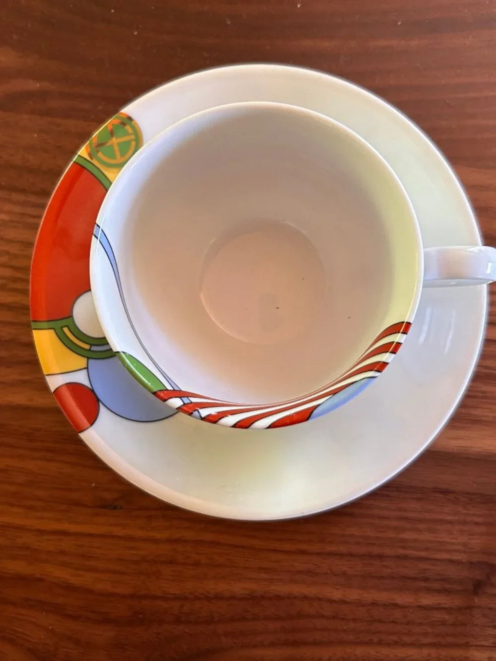 Set of 2 Cabaret by Tiffany & Co for F.L. Wright cups and saucers
